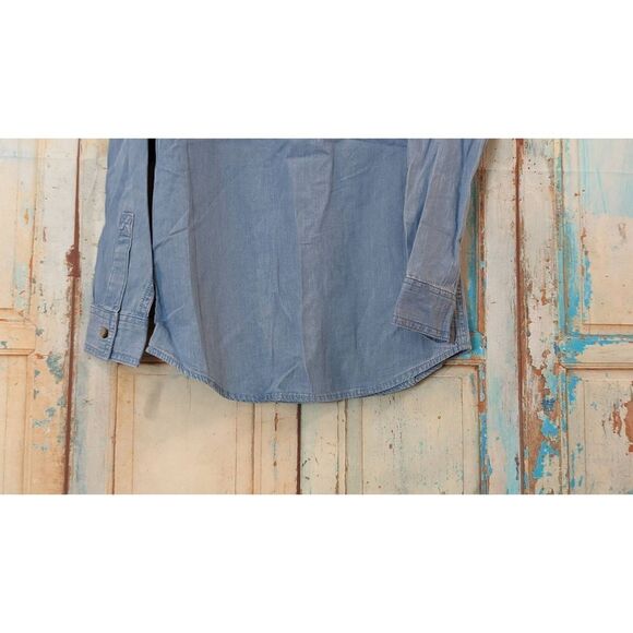 There Abouts Girls Size XS 6/6x Blue Button Up Long Sleeve Collared Casual - Picture 7 of 10